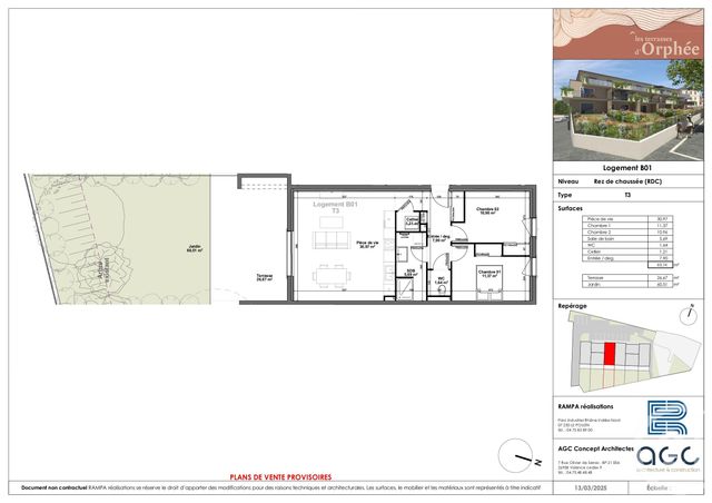 Appartement T3 à vendre - 3 pièces - 69.74 m2 - SAUZET - 26 - RHONE-ALPES - Century 21 Portes De Provence