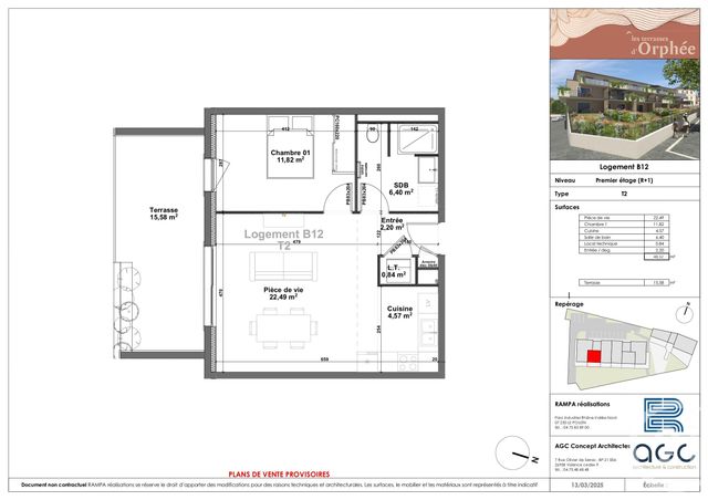 Appartement T3 à vendre - 2 pièces - 48.33 m2 - SAUZET - 26 - RHONE-ALPES - Century 21 Portes De Provence
